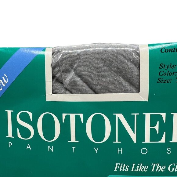Isotoner Size 2 Silver Cloud 504 Pantyhose Control Top  Silky Sheer Sandlefoot - Picture 3 of 6